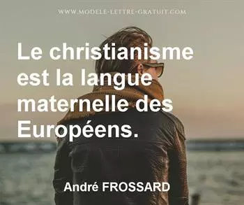Citation de André FROSSARD