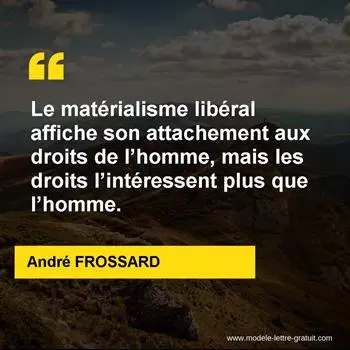 Citation André FROSSARD