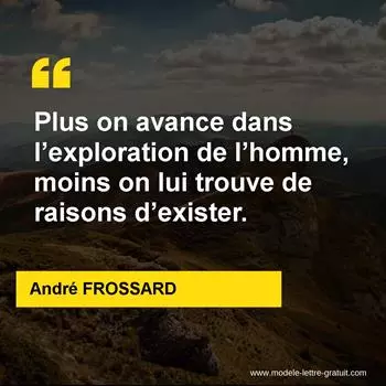 Citation André FROSSARD