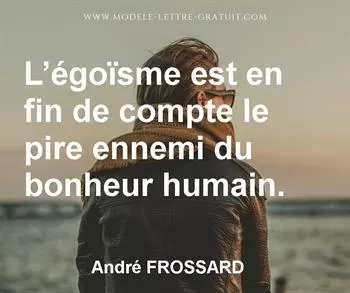Citation de André FROSSARD