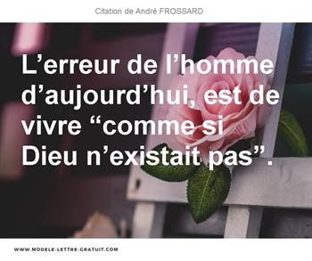 Citations André FROSSARD