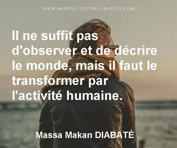 Citation de Massa Makan DIABATÉ