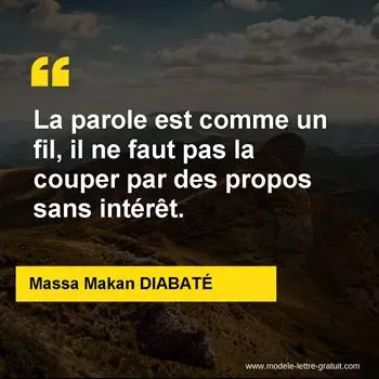 Citation Massa Makan DIABATÉ