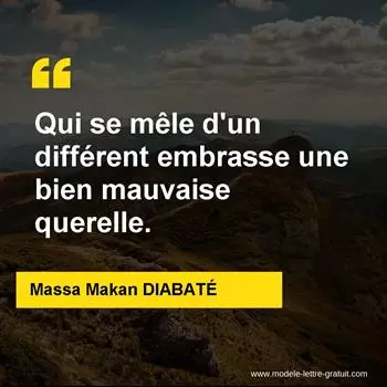 Citation Massa Makan DIABATÉ