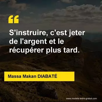 Citation Massa Makan DIABATÉ