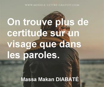 Citation de Massa Makan DIABATÉ