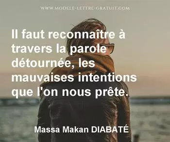 Citation de Massa Makan DIABATÉ
