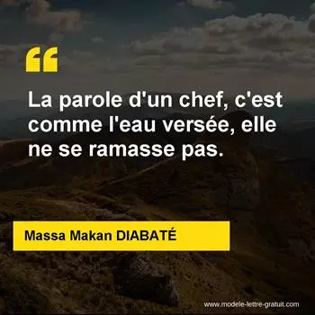 Citation Massa Makan DIABATÉ