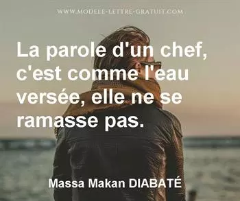 Citation de Massa Makan DIABATÉ