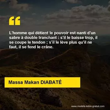 Citation Massa Makan DIABATÉ