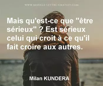 Citation de Milan KUNDERA