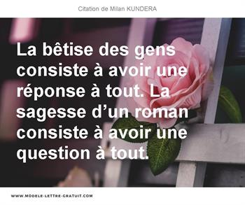 Citations Milan KUNDERA