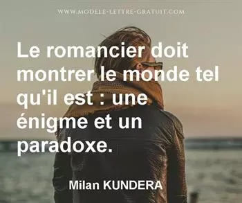 Citation de Milan KUNDERA