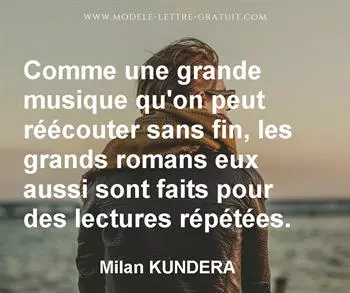 Citation de Milan KUNDERA
