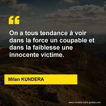 Citation Milan KUNDERA