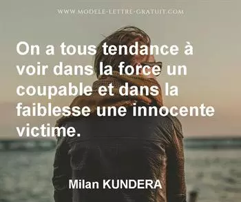 Citation de Milan KUNDERA