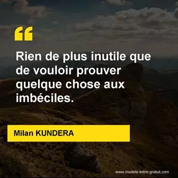 Citation Milan KUNDERA
