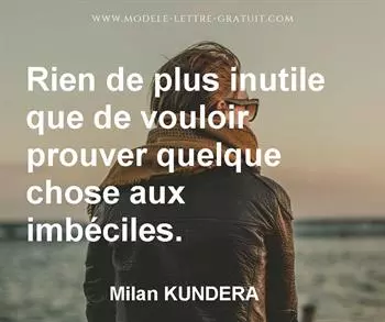 Citation de Milan KUNDERA
