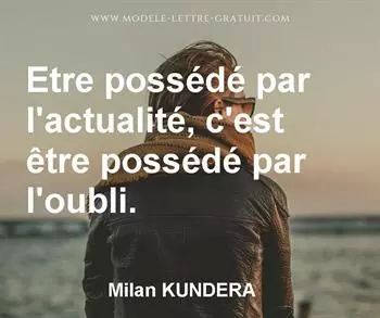 Citation de Milan KUNDERA