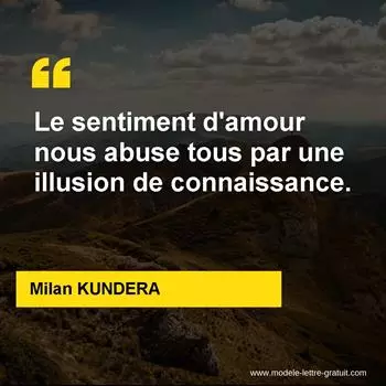 Citation Milan KUNDERA