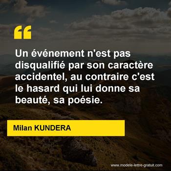 Citation de Milan KUNDERA