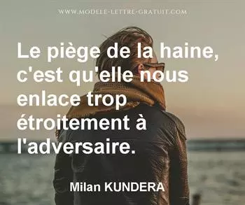 Citation de Milan KUNDERA