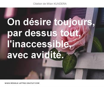Citations Milan KUNDERA