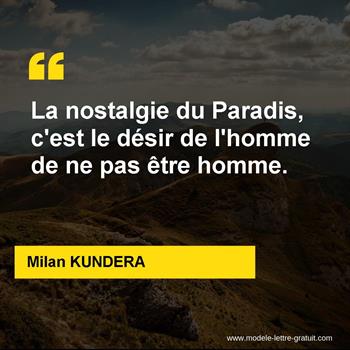 Citations Milan KUNDERA