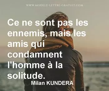 Citation de Milan KUNDERA