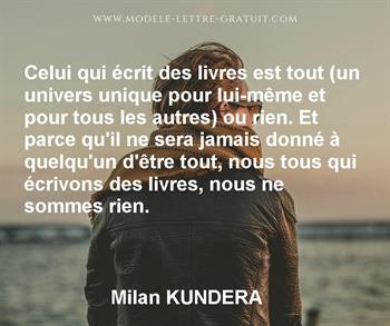 Citation de Milan KUNDERA