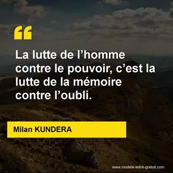 Citation Milan KUNDERA