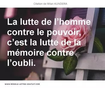 Citations Milan KUNDERA