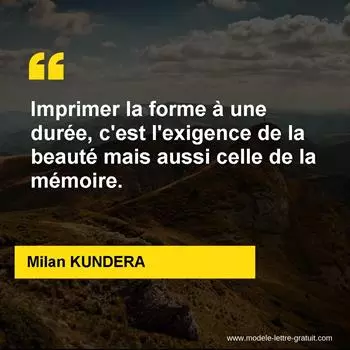 Citation Milan KUNDERA