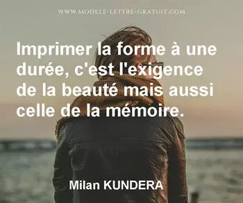 Citation de Milan KUNDERA