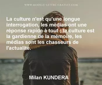 Citation de Milan KUNDERA