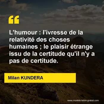 Citation Milan KUNDERA