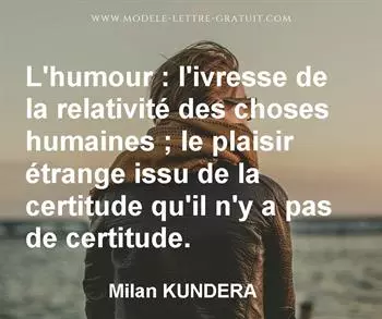 Citation de Milan KUNDERA