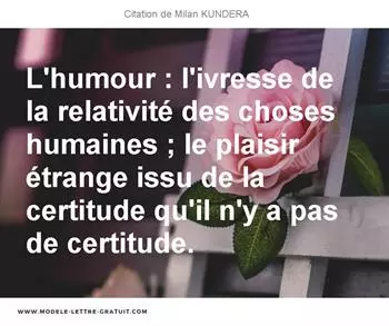 Citations Milan KUNDERA
