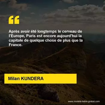Citation Milan KUNDERA