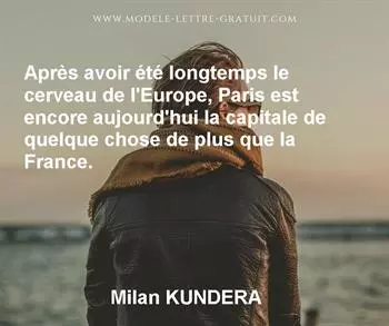 Citation de Milan KUNDERA