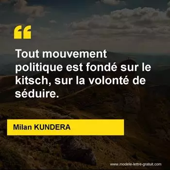 Citation Milan KUNDERA