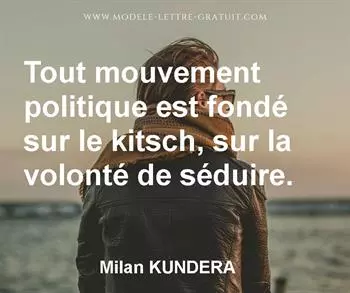 Citation de Milan KUNDERA