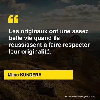 Citation Milan KUNDERA