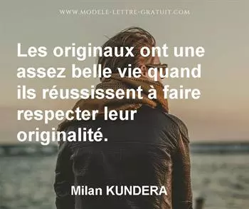 Citation de Milan KUNDERA