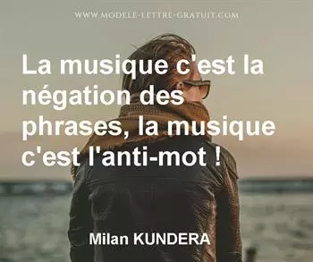 Citation de Milan KUNDERA