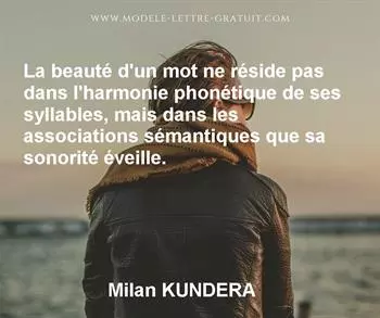 Citation de Milan KUNDERA