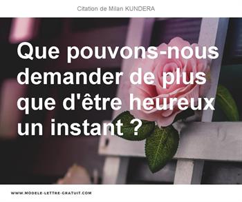 Citations Milan KUNDERA