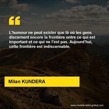 Citation de Milan KUNDERA