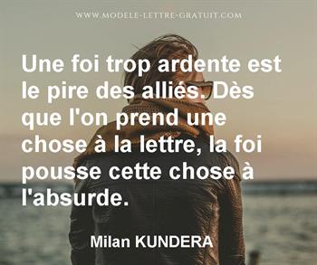 Citation de Milan KUNDERA