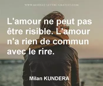 Citation de Milan KUNDERA